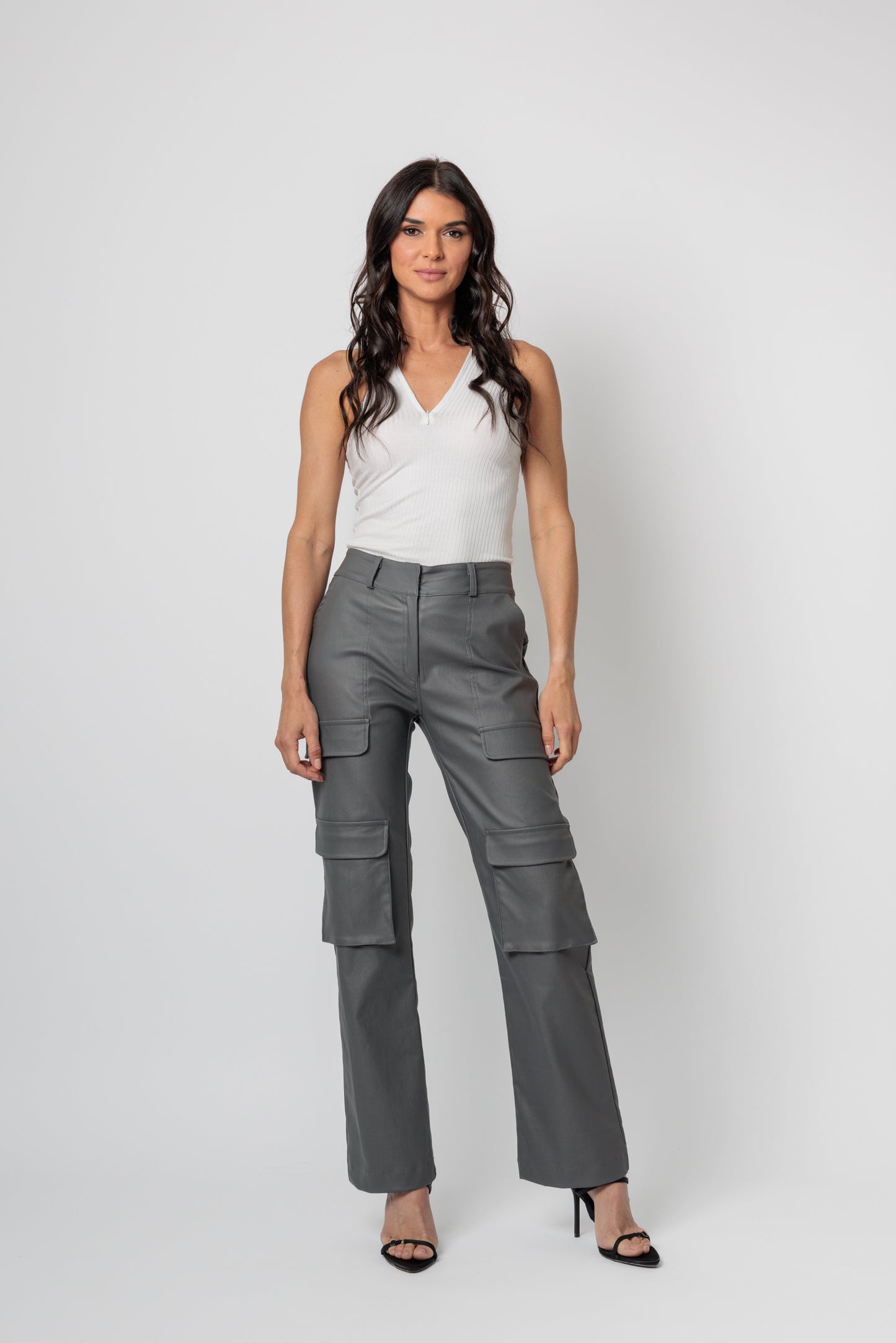 BA Waxed Wide-Leg Cargo Pant
