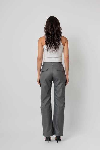 BA Waxed Wide-Leg Cargo Pant