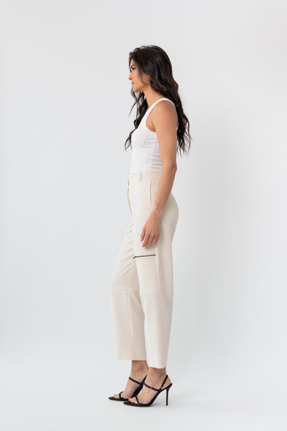 Utility Cropped Zipper Pant