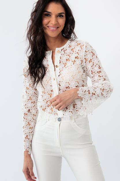 Lace Cardigan Top