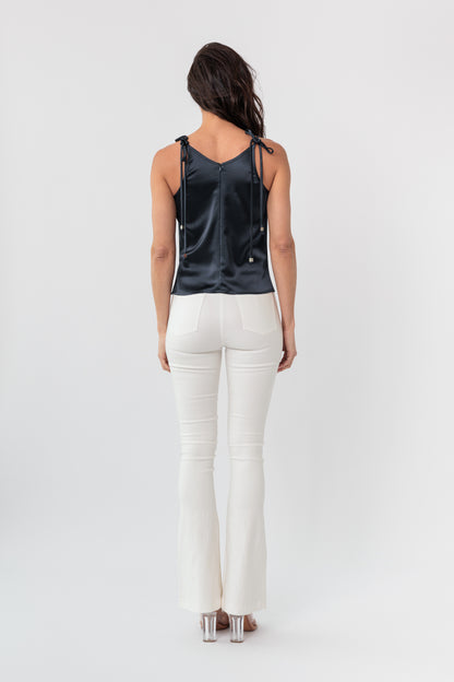 Cowl-Neck  Racerback Camisole Top
