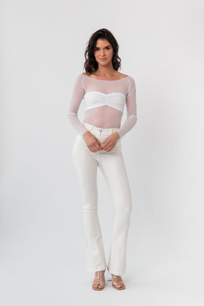 Sage Mesh Top