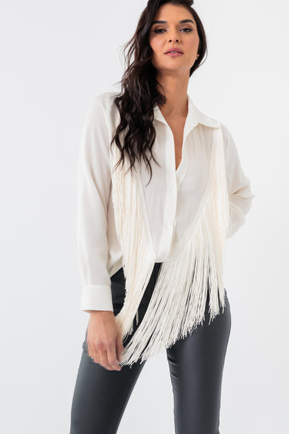 Oversized Fringe Blouse