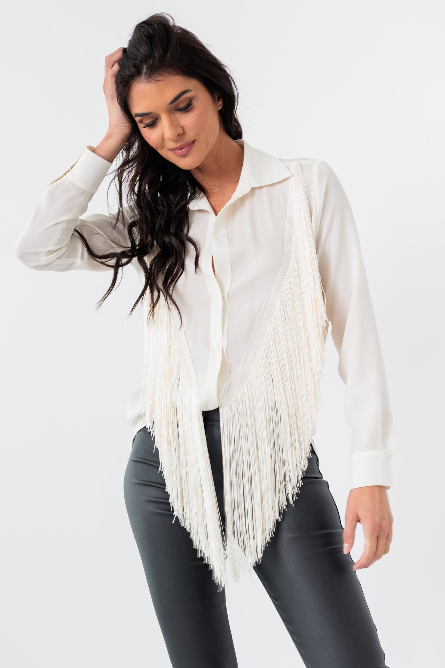 Oversized Fringe Blouse