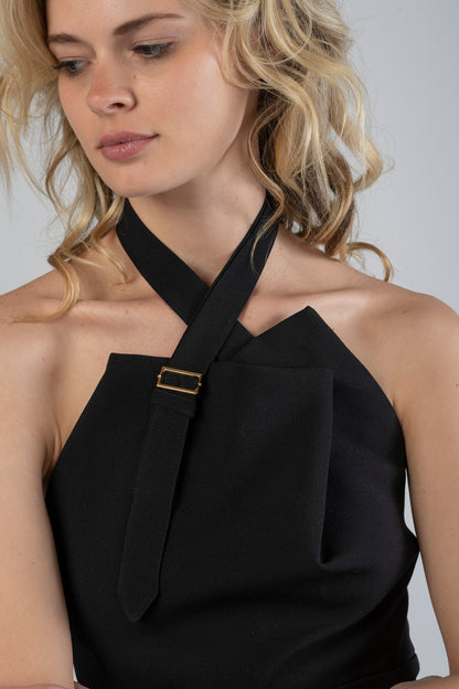 Buckle Halter Top