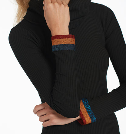 Black with Lurex Trim