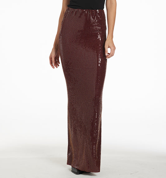 Varon Long Paillette Skirt