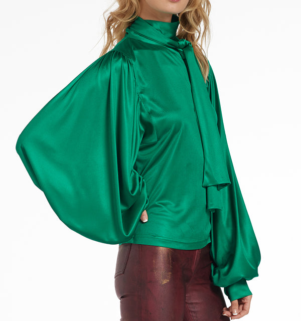 Bubble High-Neck Blouse