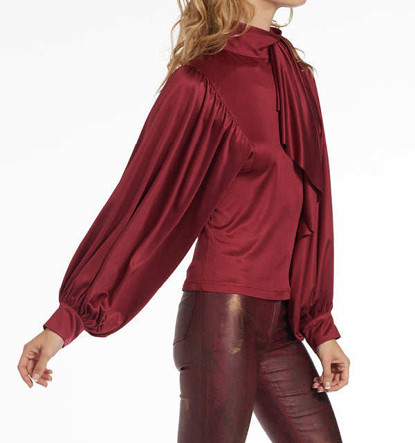 Bubble High-Neck Blouse