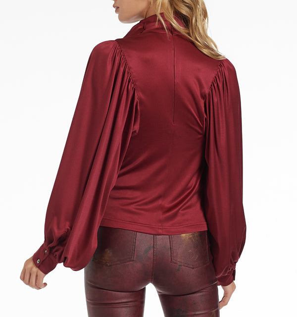 Bubble High-Neck Blouse