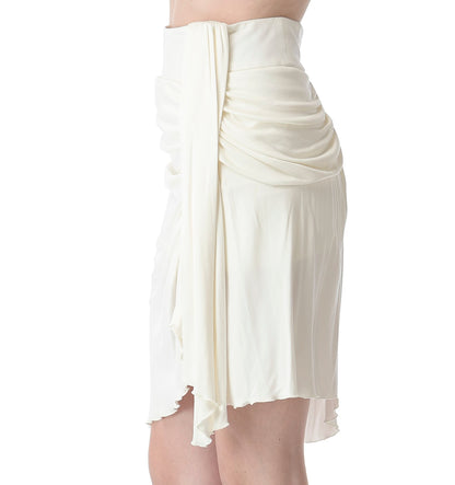 Brava Draped Skirt, Ivory